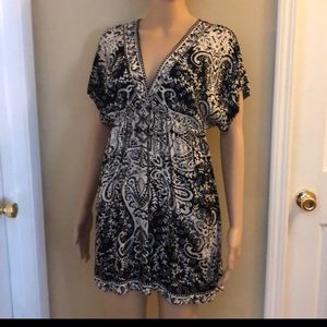 V-Neck Cover Up, Sz L Pullover, Elastic waist LNC